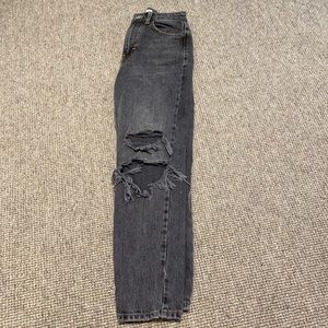 TopShop Black Ripped Jeans Size 24